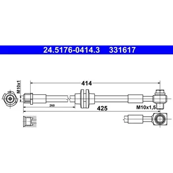 Brzdová hadice Brzdová hadice ATE 24.5176-0414.3