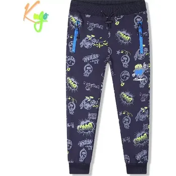 Chlapecké tepláky Kugo FT6021, tm. modré / modrý zip