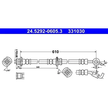 Brzdový systém Brzdová hadice ATE 24.5292-0605.3