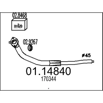 Výfuková trubka Výfuková trubka MTS 01.14840
