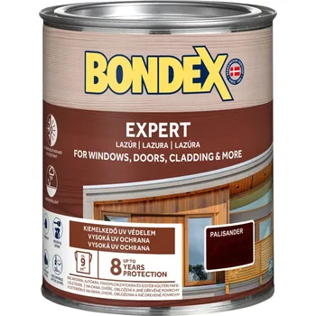 Lak na dřevo Bondex Expert Silnovrstvá lazura, palisandr, polomatná, 750 ml 467996