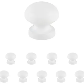 Nábytkové kování Walteco Nábytkový knopek Achen, průměr 34mm, bílý Množství: 10 ks