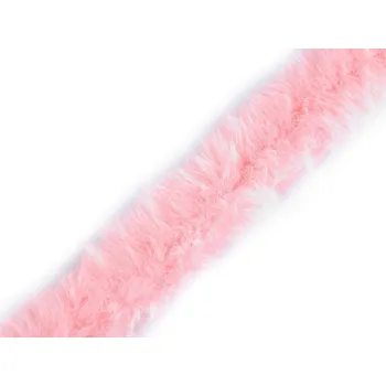Všívací oděvní / dekorační kožešina kulatá šíře 1,5 cm, barva 3 růžová sv.