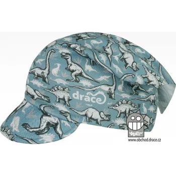 Šátek Funkční šátek Dráče - Emily kšilt 28, šedomodrá, dino Barva: Šedá, Velikost: XS 48-50