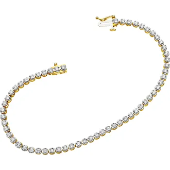 Náramek Náramek ze žlutého zlata s brilianty - 19 cm - 1,35 ct - ryzost 585 - 181.191