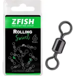 Zfish Obratlík Rolling Swivel 10 ks - Velikost 8 Nosnost 28 kg