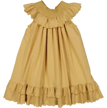 Dívčí šaty MARMAR Dívčí bavlněné šaty Druse Frill "Dijon" VELIKOST: 122/7 let