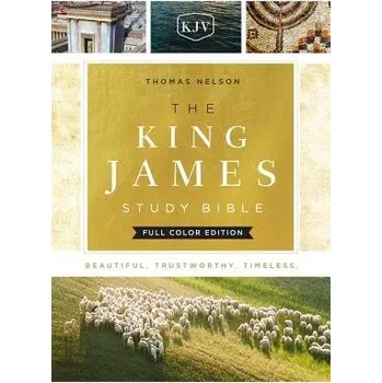 Cizojazyčná kniha King James Study Bible, Full-Color Edition, Cloth-bound Hardcover, Red Letter - Nelson, Thomas