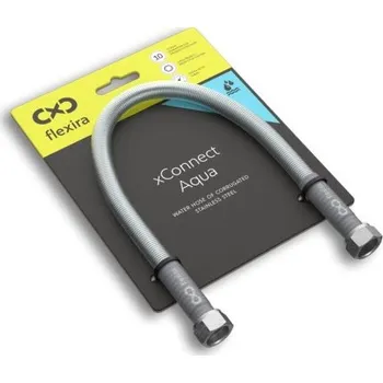 Plynová hadice Flexira XCONNECT AQUA připojovací hadice G3/8"-G3/8", 80cm, toaletní, nerez