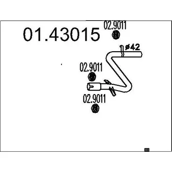 Výfuková trubka Výfuková trubka MTS 01.43015