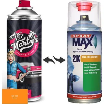Barva ve spreji Barva ve spreji RAL 1028 stupeň lesku Mat kvalita laku 1K Akrylátový lak