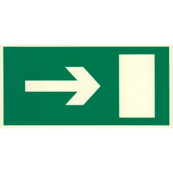 Nouzový východ oboustranný - vpravo, vlevo (FL samolepka 210x105 mm)