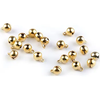 Vánoční dekorace Rolničky Ø6 mm - zlatá (20 ks)