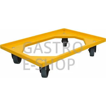 Plošinový vozík COMPLASTEC Roller System Vozík 4 ot.kolečka guma - žlutý