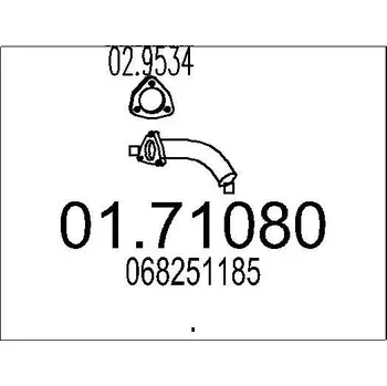 Výfuková trubka Výfuková trubka MTS 01.71080