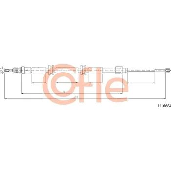 Autodíl Tažné lanko, parkovací brzda COFLE 11.6684