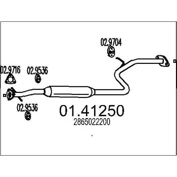 Výfuková trubka Výfuková trubka MTS 01.41250