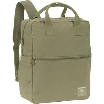 Přebalovací taška LÄSSIG batoh na rukojeť Green Label One and Me Square Backpack Big Gots Olive