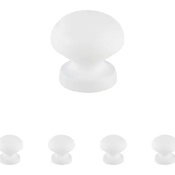 Nábytkové kování Walteco Nábytkový knopek Achen, průměr 34mm, bílý Množství: 5 ks