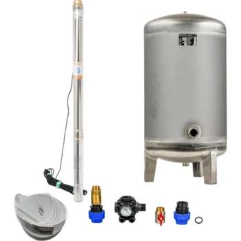 Domácí vodárna PRODO Domácí vodárna s ponorným čerpadlem 3 "STM 24 / 140l nerez - RTS - odolnost proti písku - Prodloužená záruka 4 roky