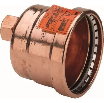 rozdělovač topení Viega PROFIPRESS 2456XL víčko 76,1x3/4", s vnitřním závitem, lisovací, voda, měď