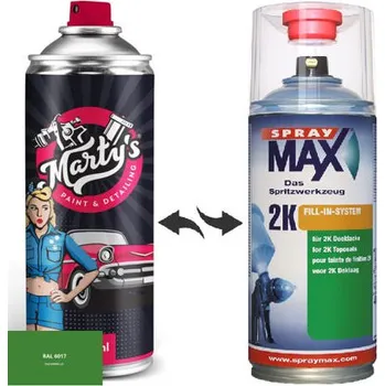 Barva ve spreji Barva ve spreji RAL 6017 stupeň lesku Polomat kvalita laku 1K Akrylátový lak
