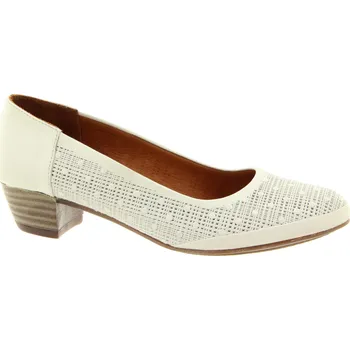 Dámské lodičky YO Dámské kožené krémové lodičky YO-034-95-MARSHMALLOW-245 Velikost 40