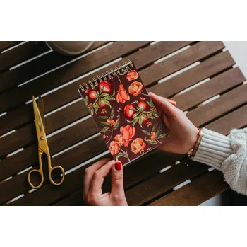 Blok ePipí Kroužkový blok Granátové jablíčko A6