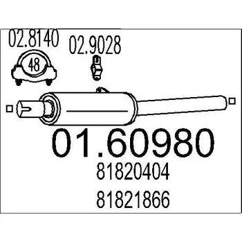Tlumič výfuku Zadní tlumič výfuku MTS 01.60980