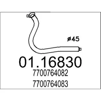 Výfuková trubka Výfuková trubka MTS 01.16830