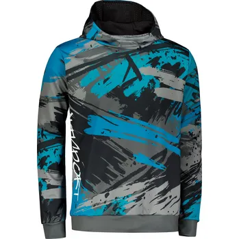 Pánské oblečení Pánská mikina premium ALTISPORT VOJ/ALM014MI01 ČERNÁ/PETROLEJOVÁ XXXL