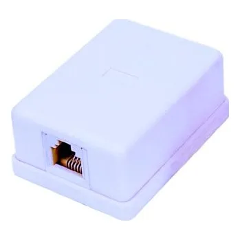 Elektrická zásuvka Lenuo DATACOM Telefonní zásuvka UTP CAT3 1xRJ11 na omítku bílá 2305