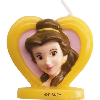 Dekora Narozeninová svíčka - Princezna Bella (srdce) 5,5 cm