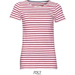 SOL'S Dámské pruhované tričko Miles Barva: Bílá - Červená, Velikost: S