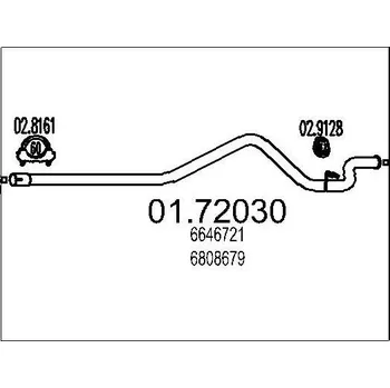 Výfuková trubka Výfuková trubka MTS 01.72030