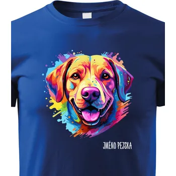 Chlapecké tričko Dětské tričko Labradorský retrívr, Barva Modrá, Velikost 134 cm/8 roků, Canvas Dětské tričko 2563