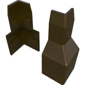 soklová lišta ZOFITHERM Vnější roh pro LNF ukončovací lišty nopové fólie - HNĚDÁ 8017