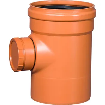 Kanalizační potrubí Čistič kanalizační PVC Osma KGRE, DN 315, kruhový uzávěr, oranžová