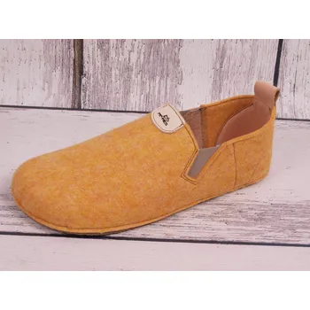 Dámské pantofle Bačkory papuče přezůvky barefoot Pegres BF15U žluté hořčicové velikost: 37