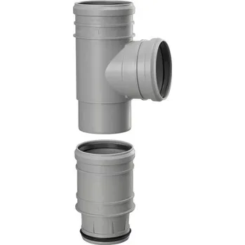 Kanalizační potrubí Otto-haas OTTO HAAS OHA HTEA TARA vsuvná odbočka DN110/110 k instalaci při chybějícím dnu, polypropylen, šedá
