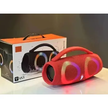 Bluetooth reproduktor Přenosný bluetooth reproduktor s osvětlením - Červená malá