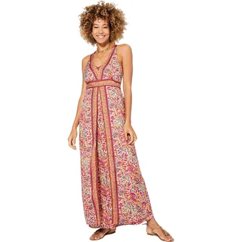 Dámské šaty ETNO Šaty RULANA barevné květované Barva: Červená, Barevná, Velikost: S/M