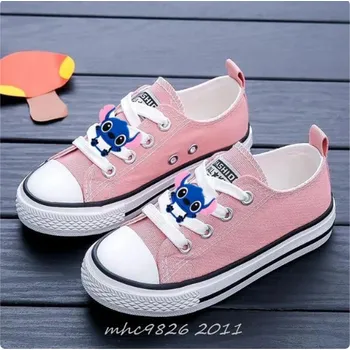 Dětská treková obuv Dětské nízké plátěné tenisky - Lilo & Stitch Barva: Lilo a Stitch - růžová, Velikost EUR: 30