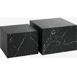 Wersal Sada konferenčních stolků Tusio - dekor černý mramor