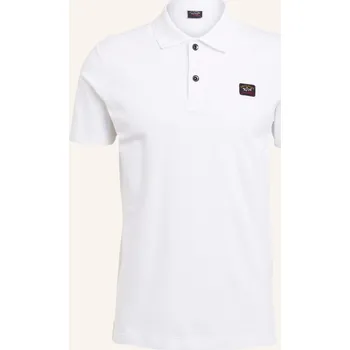 Pánská košile Paul & Shark Pánská Polokošile Z Piké, bílá, XXL