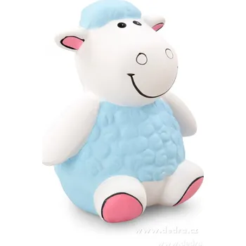 Pokladnička Pokladnička z keramiky - ovečka + 6 barev a štětec 10 x 8 x 12 cm (Pokladnička vymaluj si sám)