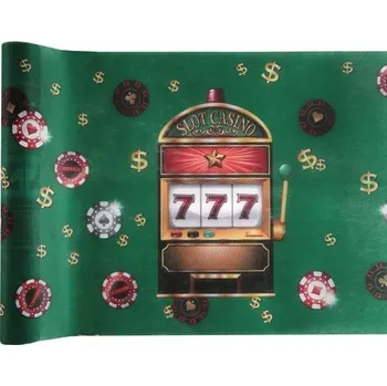 Party dekorace Santex Casino part - Šerpa na stůl tematická Casino 30 cm / 5 m