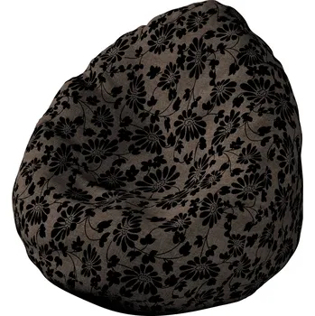 Sedací pytel Sedací vak s volbou látky - 3 velikosti, hnědá a černá, Ø80 x 115 cm, Living II