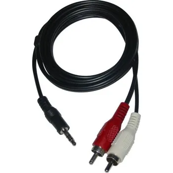 Audio kabel Logo Kabel Jack 3,5mm M-Cinch 2x M, 3m, černá