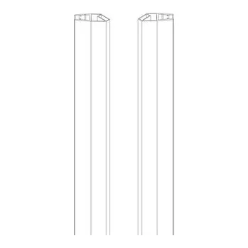 Těsnění dveří magnetické Aurlane 45°/5mm sklo AURL001